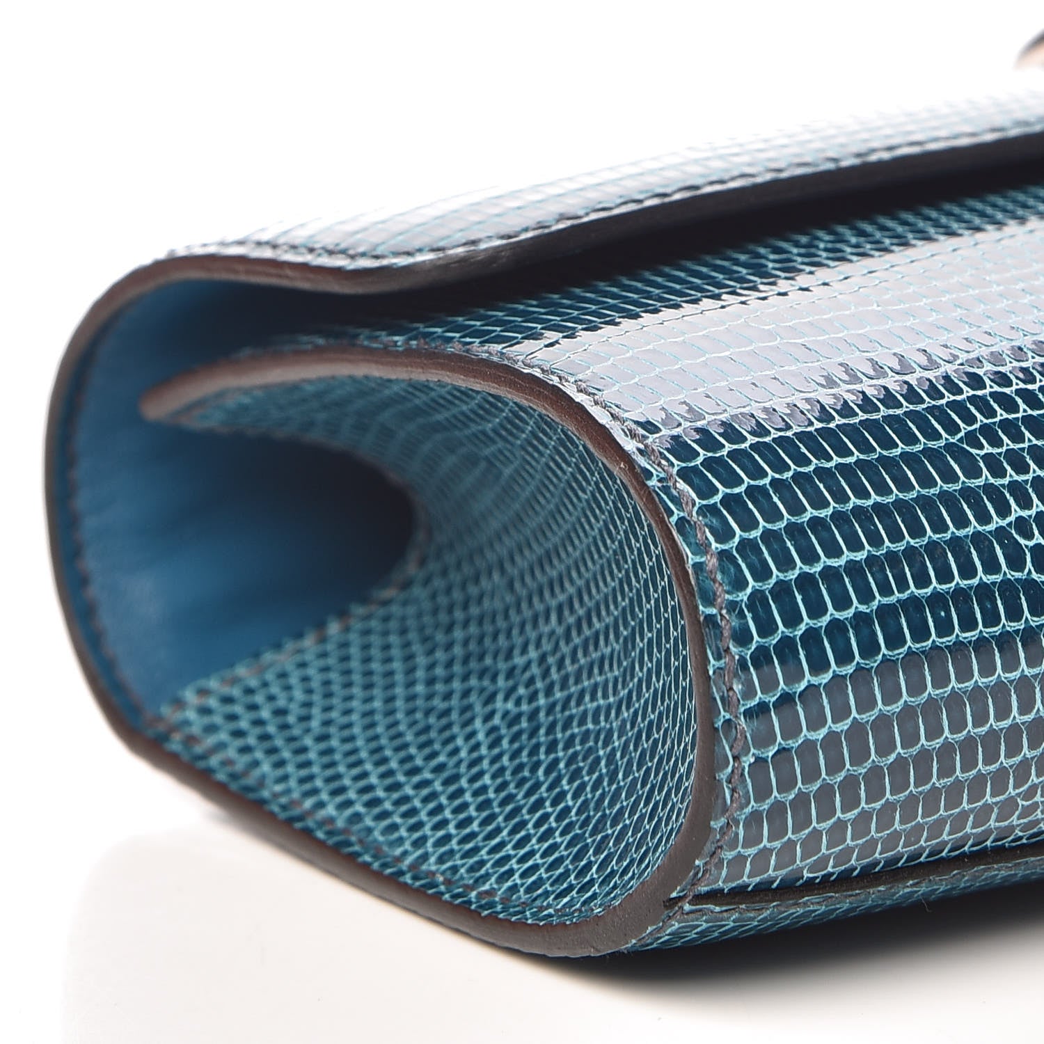 Hermes Lizard Egee Clutch Petrole 8 of 11