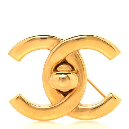 Chanel Metal CC Turn Lock Brooch Gold 1 of 3