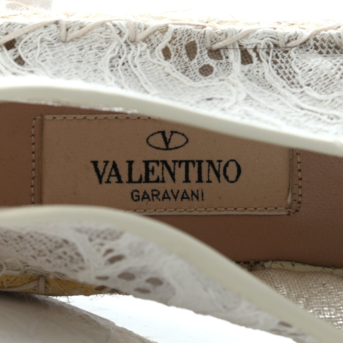 Lace Espadrilles 36 White