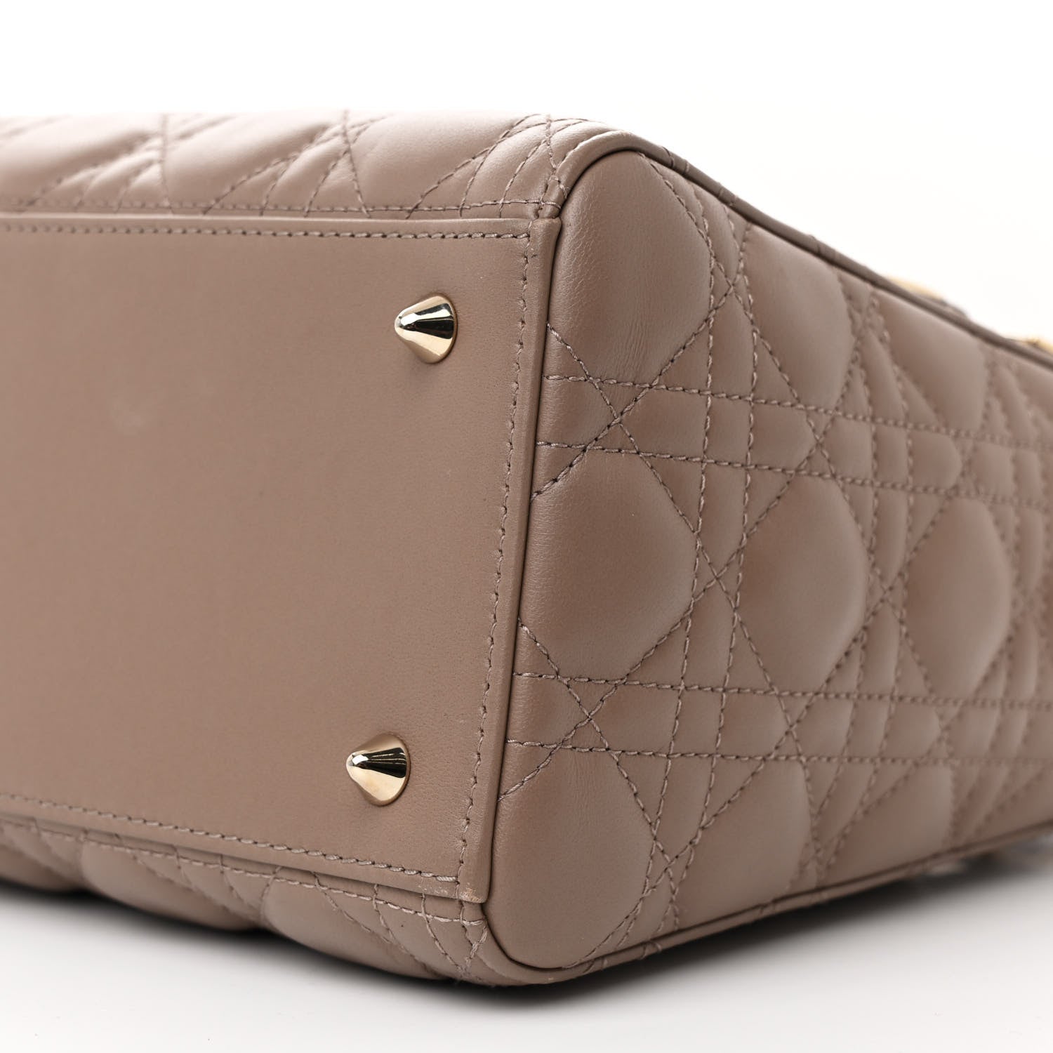 Christian Dior Lambskin Cannage Medium Lady Dior Warm Taupe 10 of 10