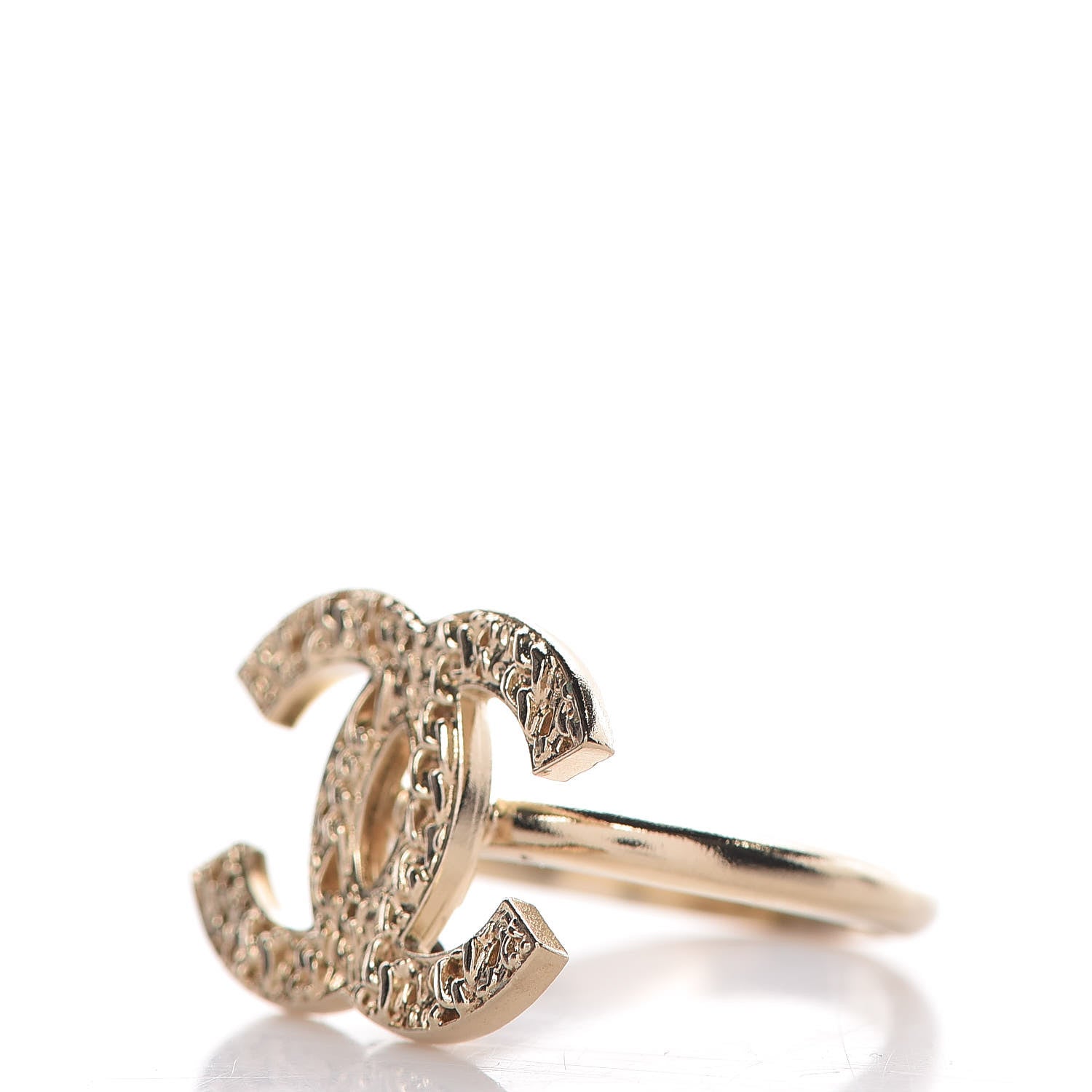 Chanel CC Chain Logo Ring 6.5 Gold 407903 – FASHIONPHILE