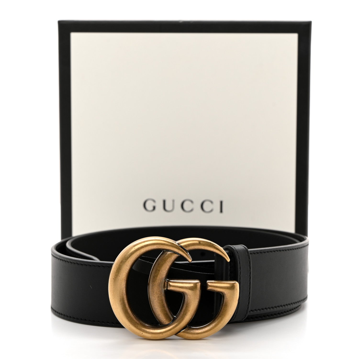 Gucci Calfskin Double G 40mm Belt 75 30 Black 6 of 6