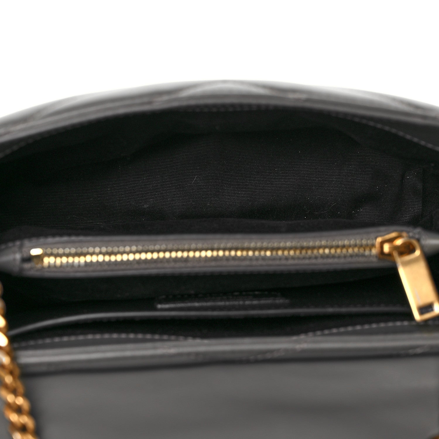 Saint Laurent Calfskin Y Quilted Monogram Small Loulou Chain Satchel Grey Khaki 6 of 8