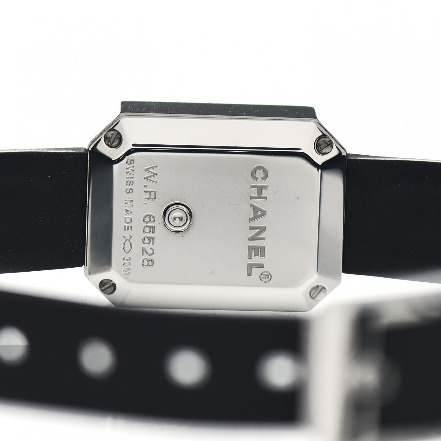 Stainless Steel Rubber Diamond Bezel 16mm Premiere Quartz Watch Black