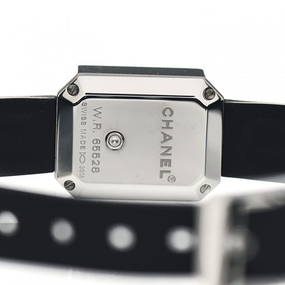Chanel Stainless Steel Rubber Diamond Bezel 16mm Premiere Quartz Watch Black 4 of 5