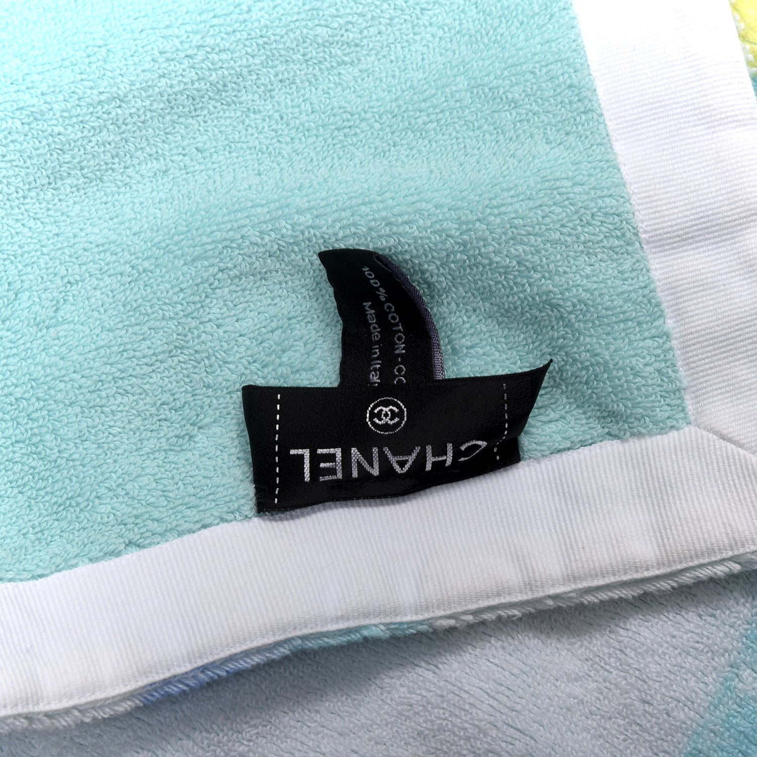 Chanel Cotton Coco Cuba Beach Towel Turquoise 2 of 3