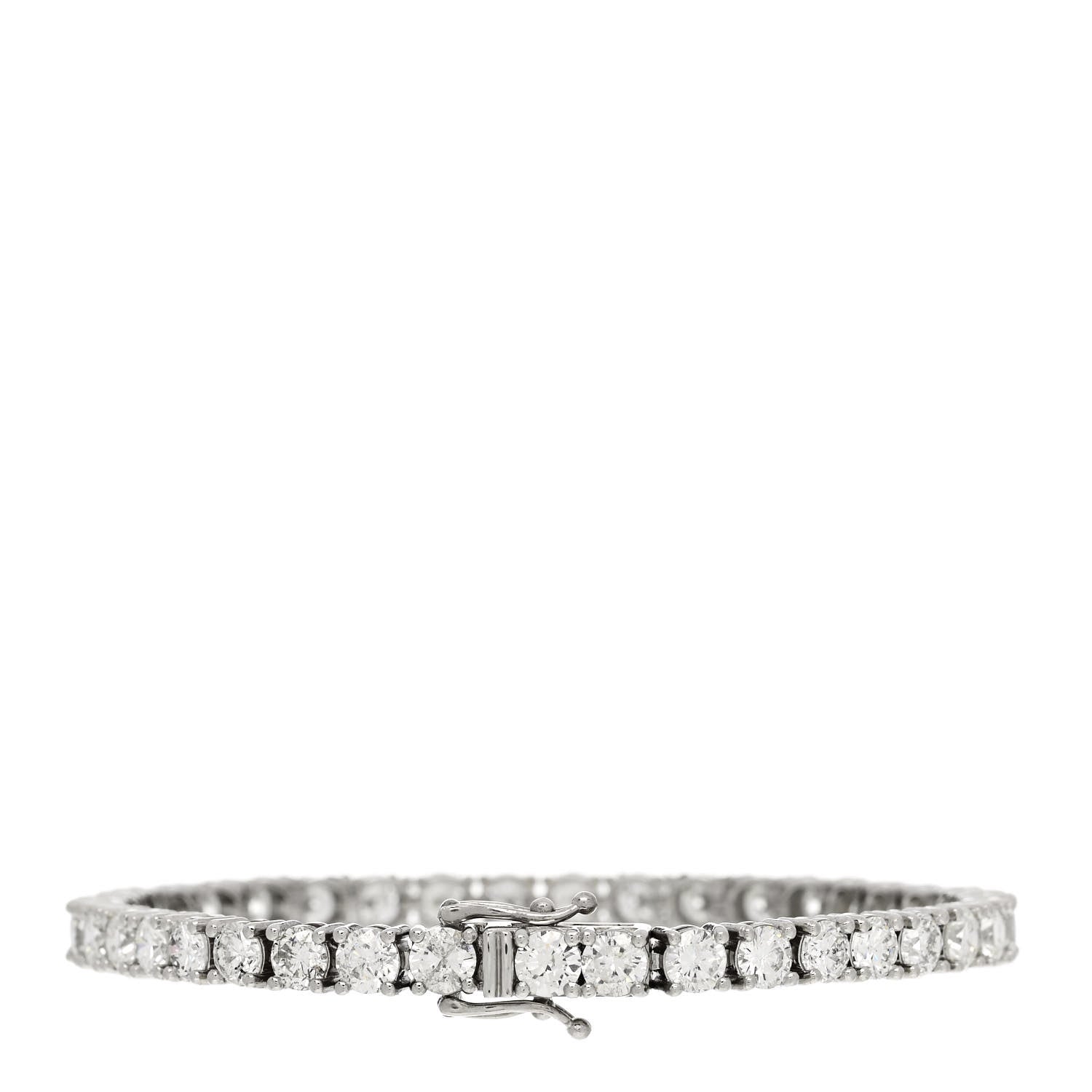 Parker & West by FASHIONPHILE Platinum Diamond 12.09ct Tennis Bracelet 3 of 6