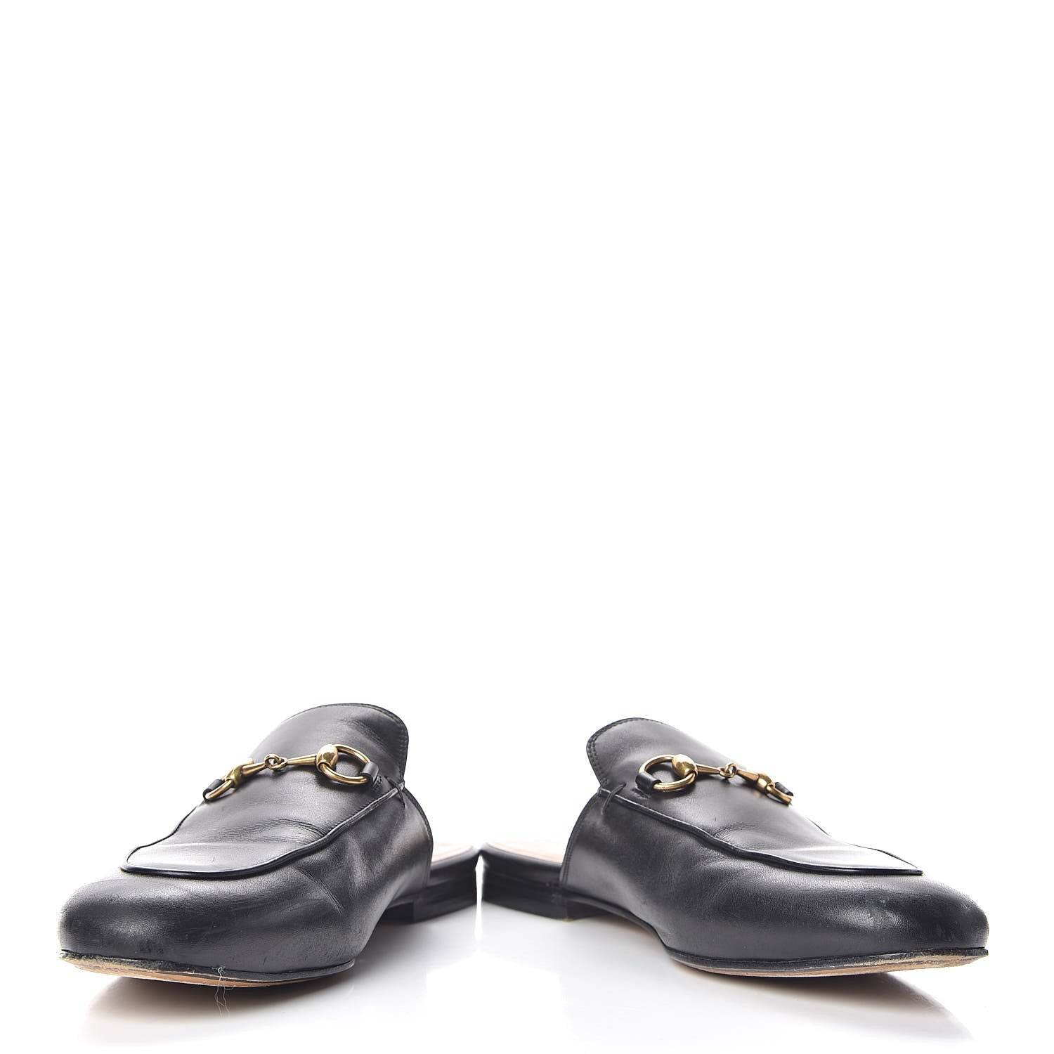 Gucci Calfskin Womens Princetown Slippers 37.5 Black 5 of 13