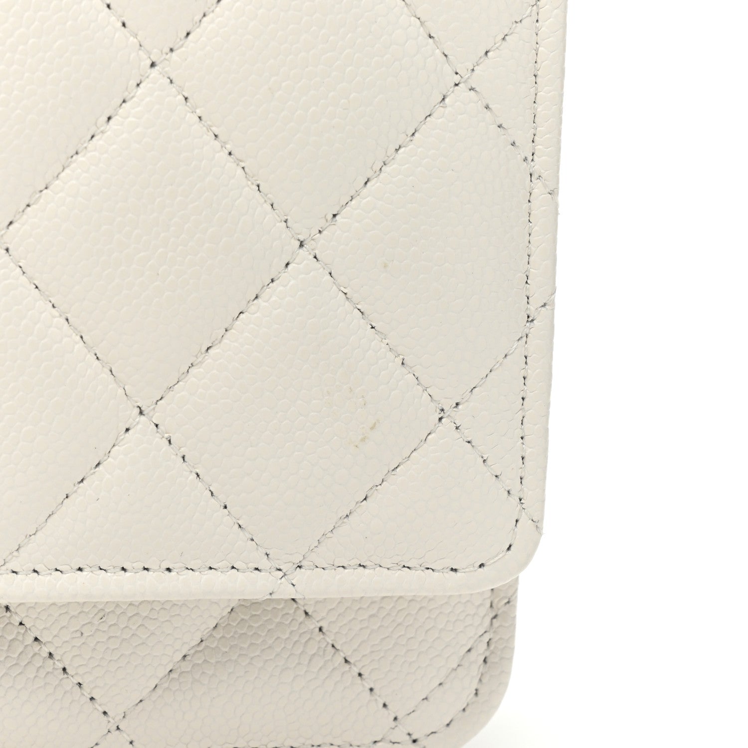 Chanel Caviar Quilted Wallet On Chain WOC White 12 of 12