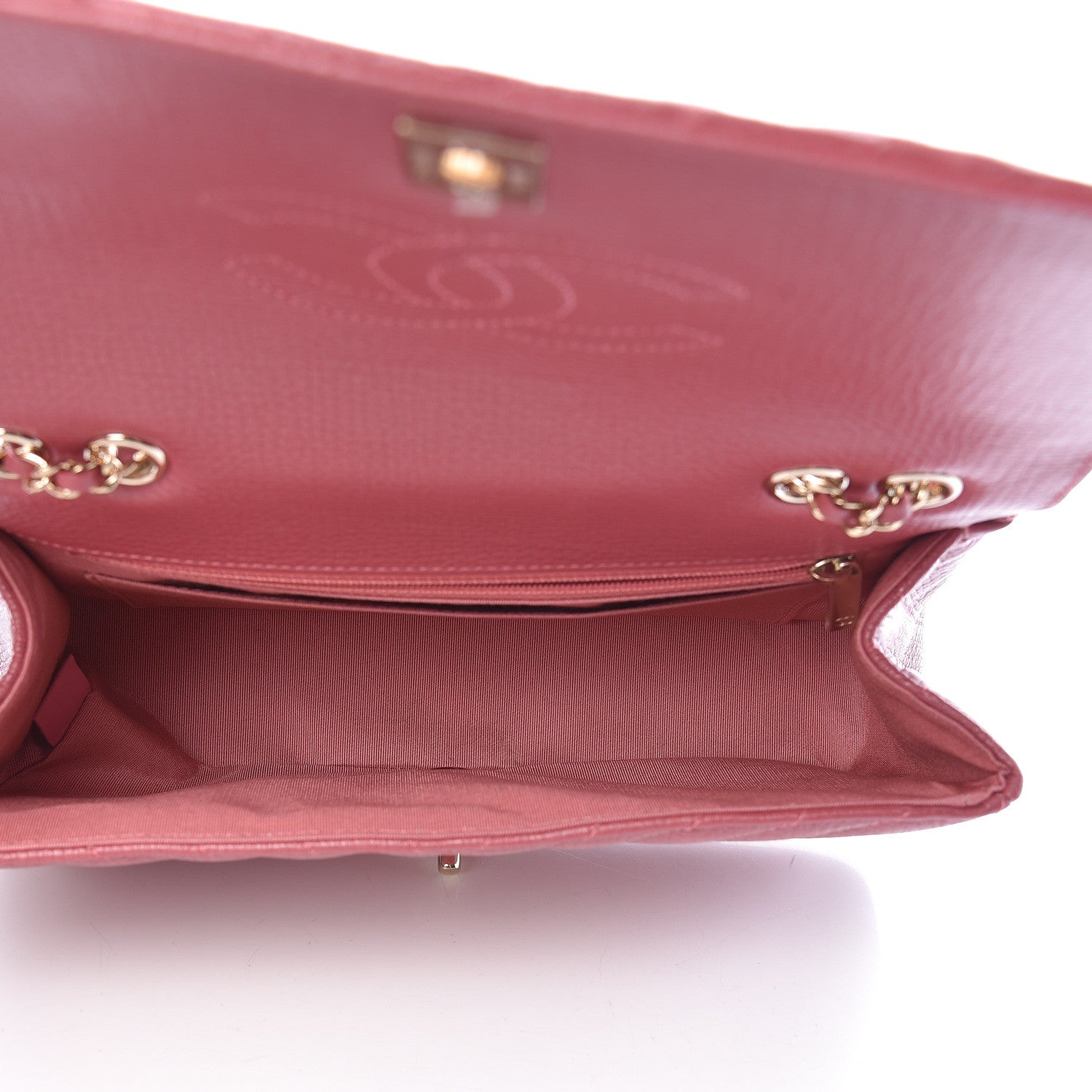Chanel Calfskin Chevron Quilted Statement Flap Pink 5 of 12