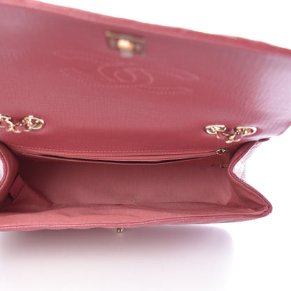 Chanel Calfskin Chevron Quilted Statement Flap Pink 5 of 12