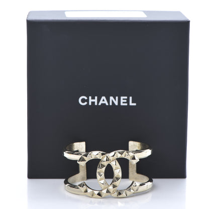 Chanel Metal Studded CC Cuff Gold 7 of 7