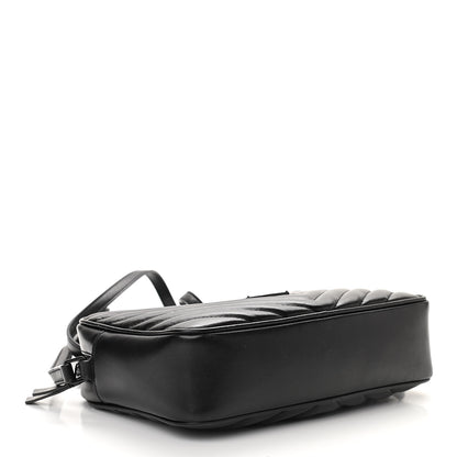 Saint Laurent Calfskin Matelasse Monogram Lou Camera Bag Black 4 of 10
