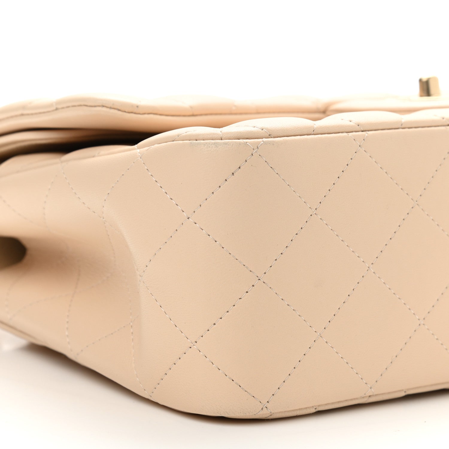 Chanel Lambskin Quilted Jumbo Double Flap Beige Clair 9 of 10