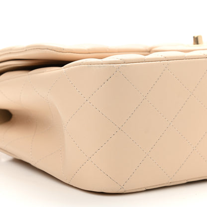 Chanel Lambskin Quilted Jumbo Double Flap Beige Clair 9 of 10