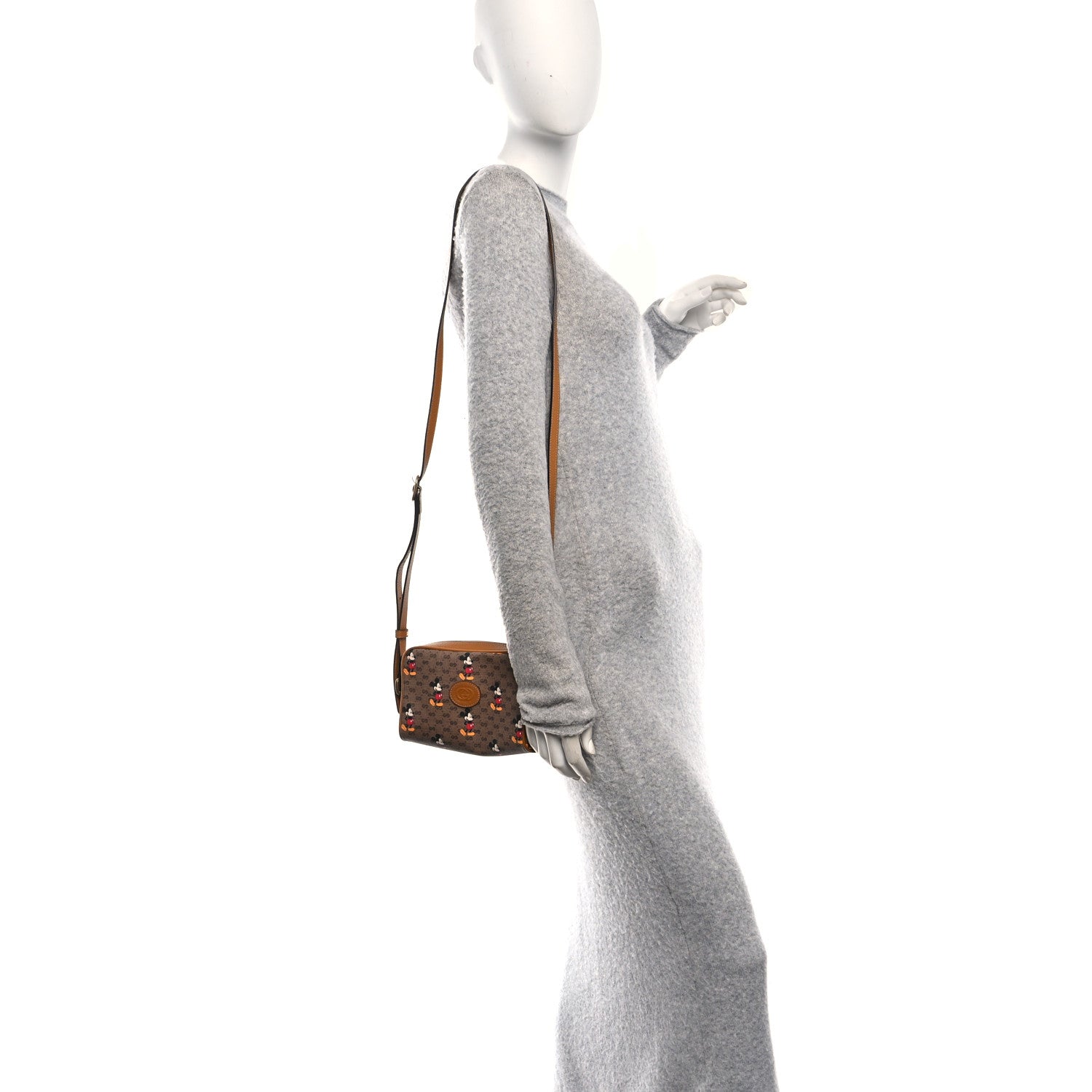Gucci X DISNEY Mini Vintage GG Supreme Monogram Mickey Mouse Shoulder Bag Beige Vintage Sun Oil 2 of 10