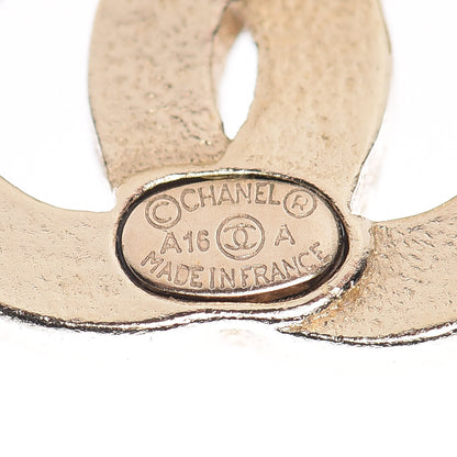 Chanel Crystal CC Earrings Gold 4 of 5