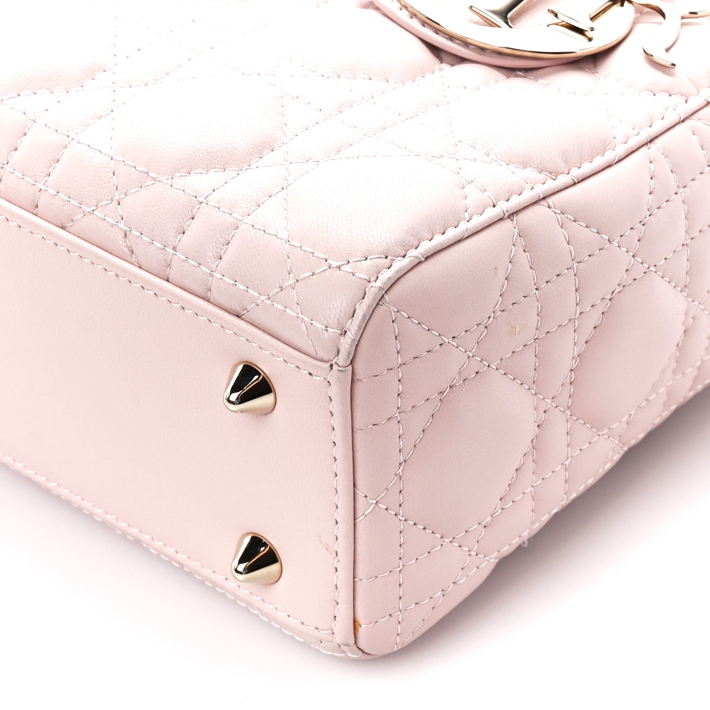 Lambskin Cannage Small Lucky Badges My Lady Dior Pink