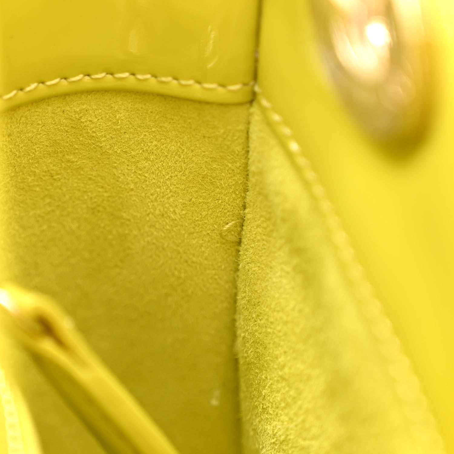 Christian Dior Patent Cannage Mini Lady Dior Lime Yellow 10 of 12