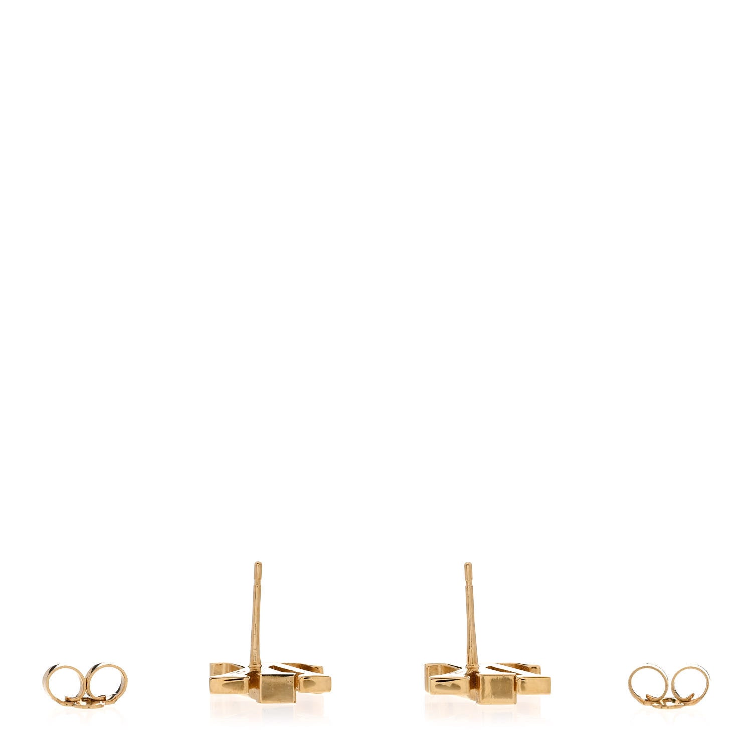 Louis Vuitton Metal Enamel LV Iconic Earrings Gold 3 of 6