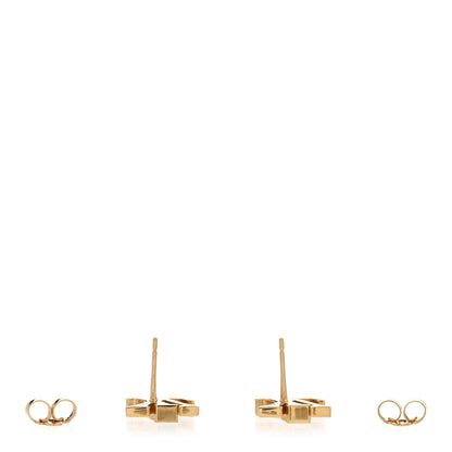 Louis Vuitton Metal Enamel LV Iconic Earrings Gold 3 of 6