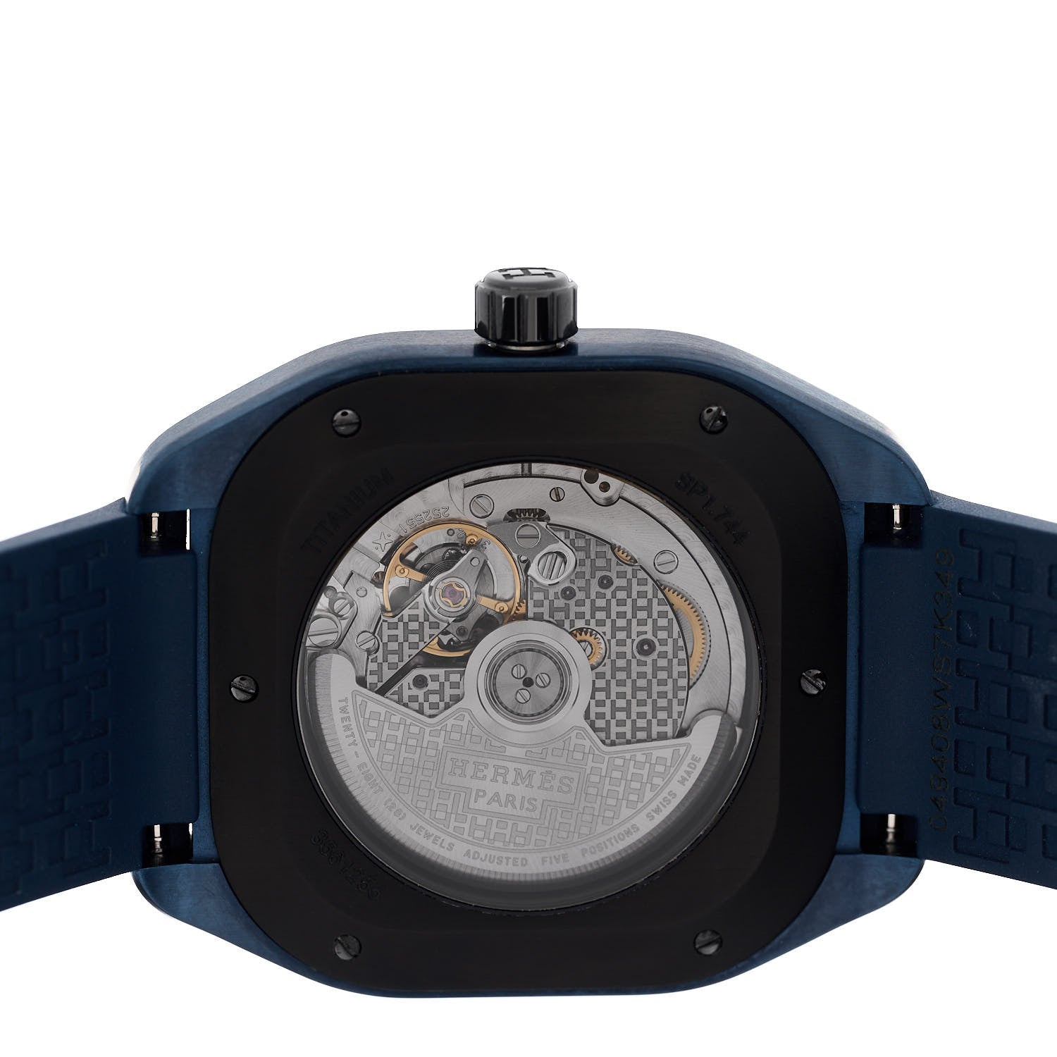 Hermes PVD Titanium Rubber 39mm H08 Automatic Watch Bleu Abysse 4 of 5