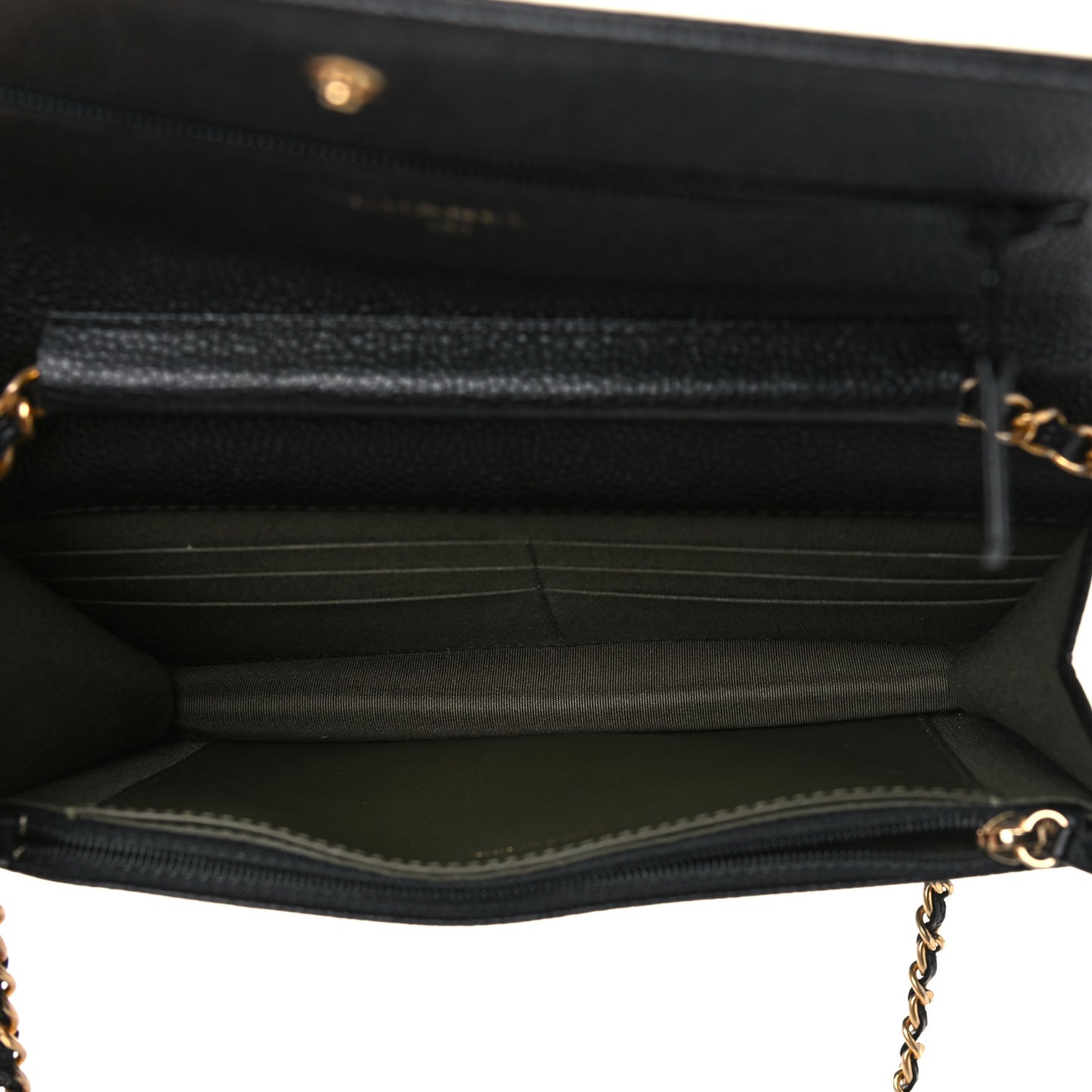 Caviar Quilted Boy Wallet On Chain WOC Black