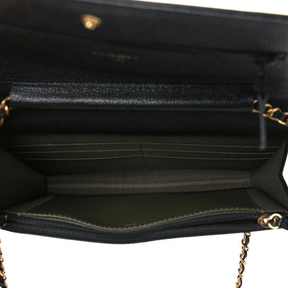 Chanel Caviar Quilted Boy Wallet On Chain WOC Black 4 of 10