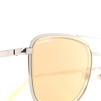 Chanel Metal Pilot Sunglasses 4241 Gold 8 of 9