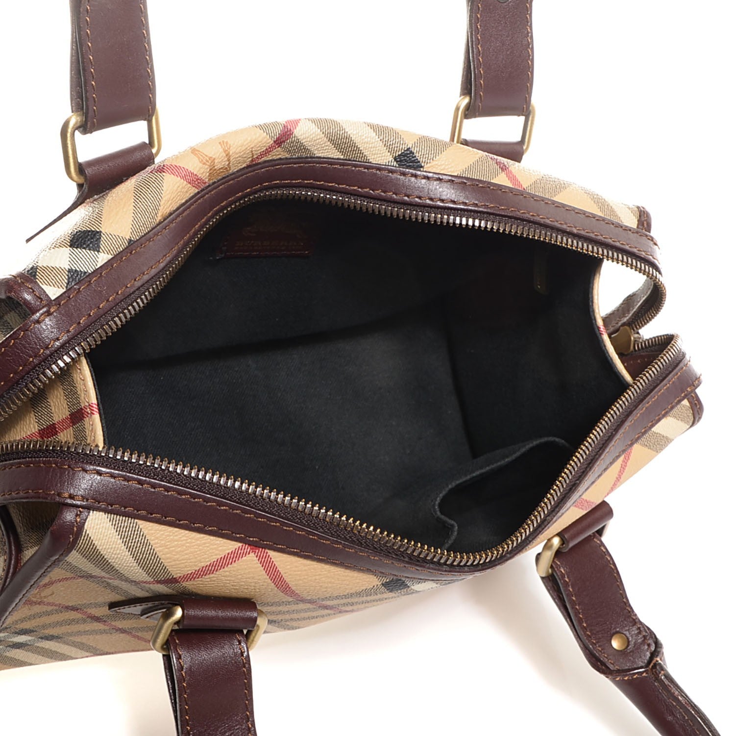 Burberry Haymarket Check Satchel Chocolate 5 of 9