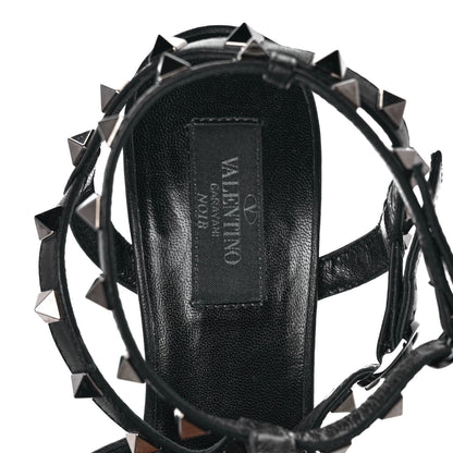 Valentino Garavani Nappa Rockstud Ankle Strap Low Heel Pumps 39 Black 7 of 8