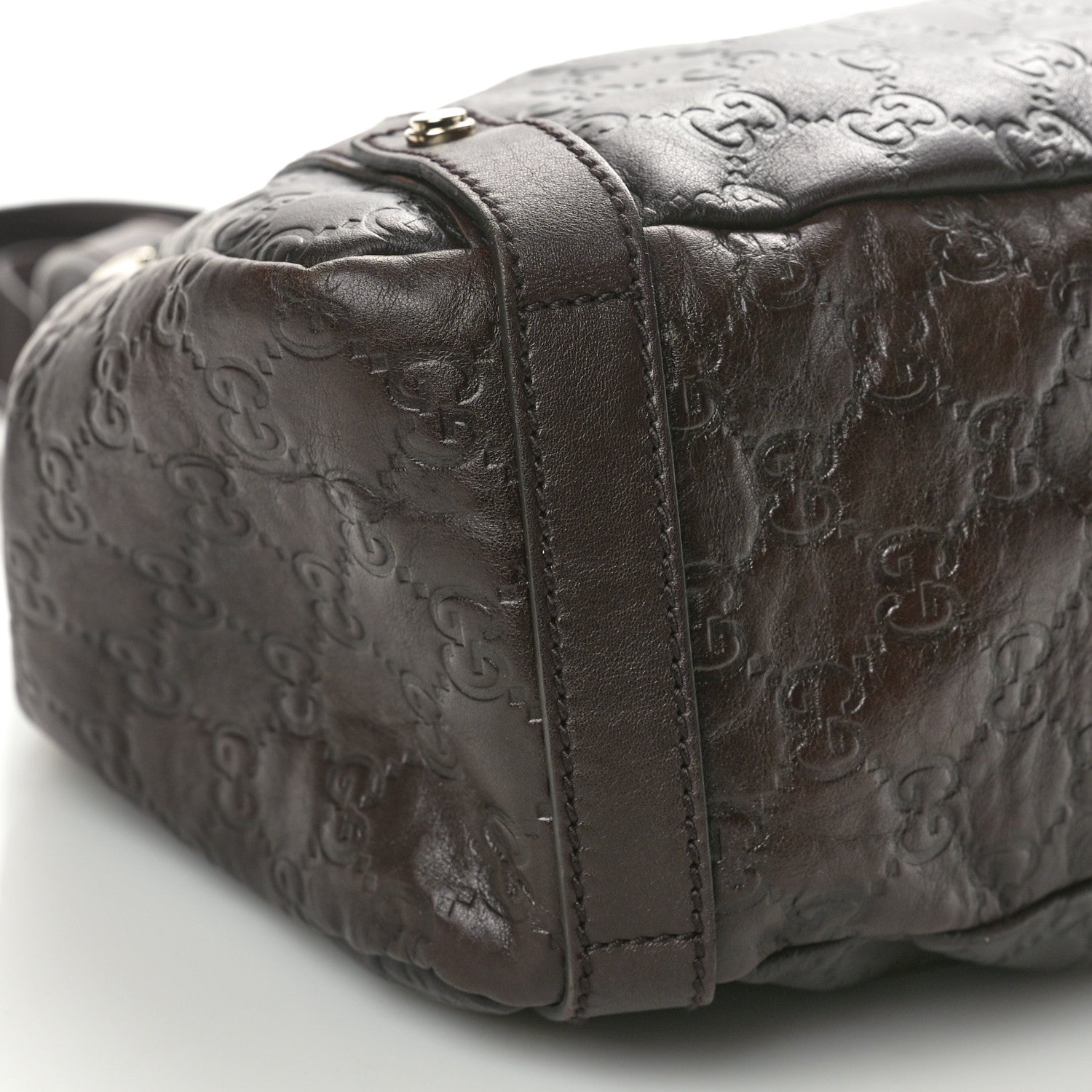 Gucci Guccissima Medium Abbey Shoulder Bag Chocolate 9 of 10
