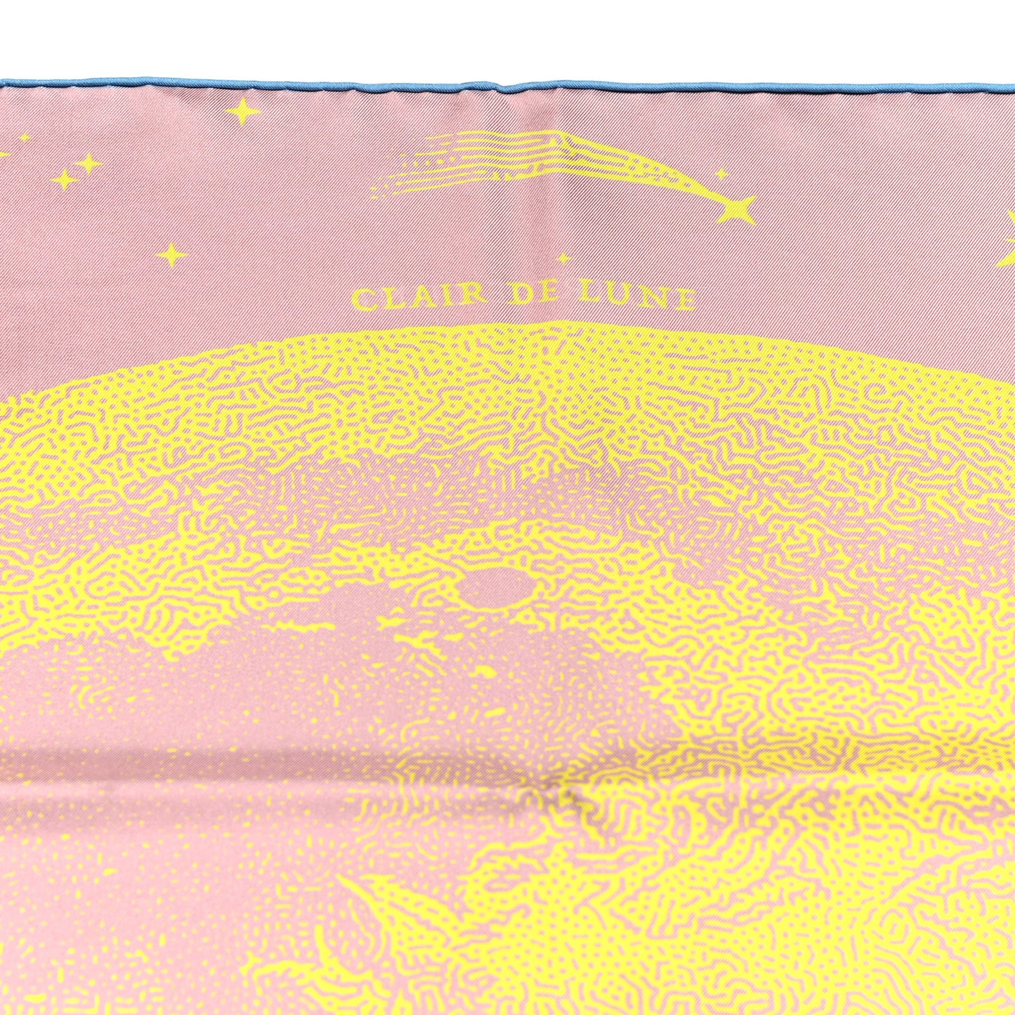 Silk Double Face Clair De Lune Scarf 90 Vieux Rose Jaune