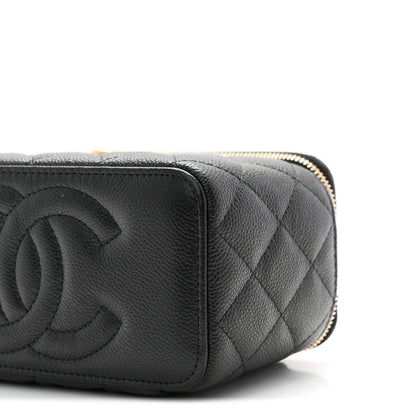 Chanel Caviar Quilted Sweetheart Vanity Case Black 10 of 11