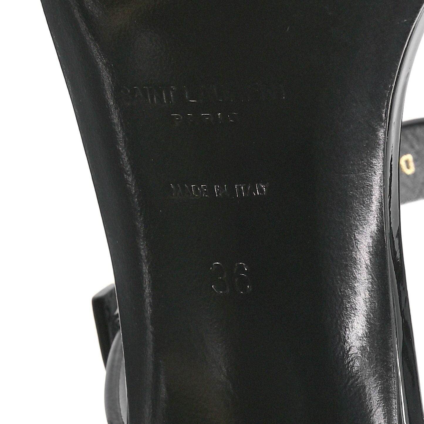 Patent Calfskin Cassandra 75 Sandals 36 Black