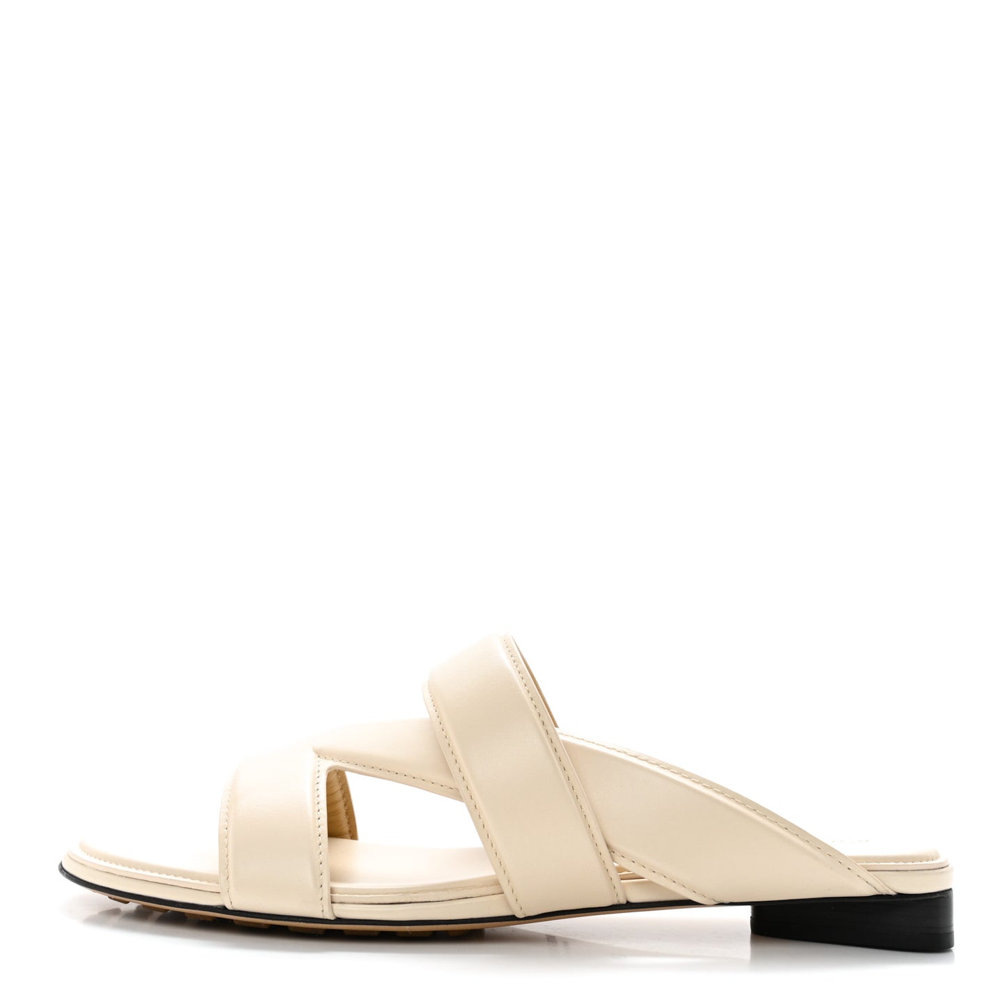 Calfskin The Band Flat Sandals 39 Cream
