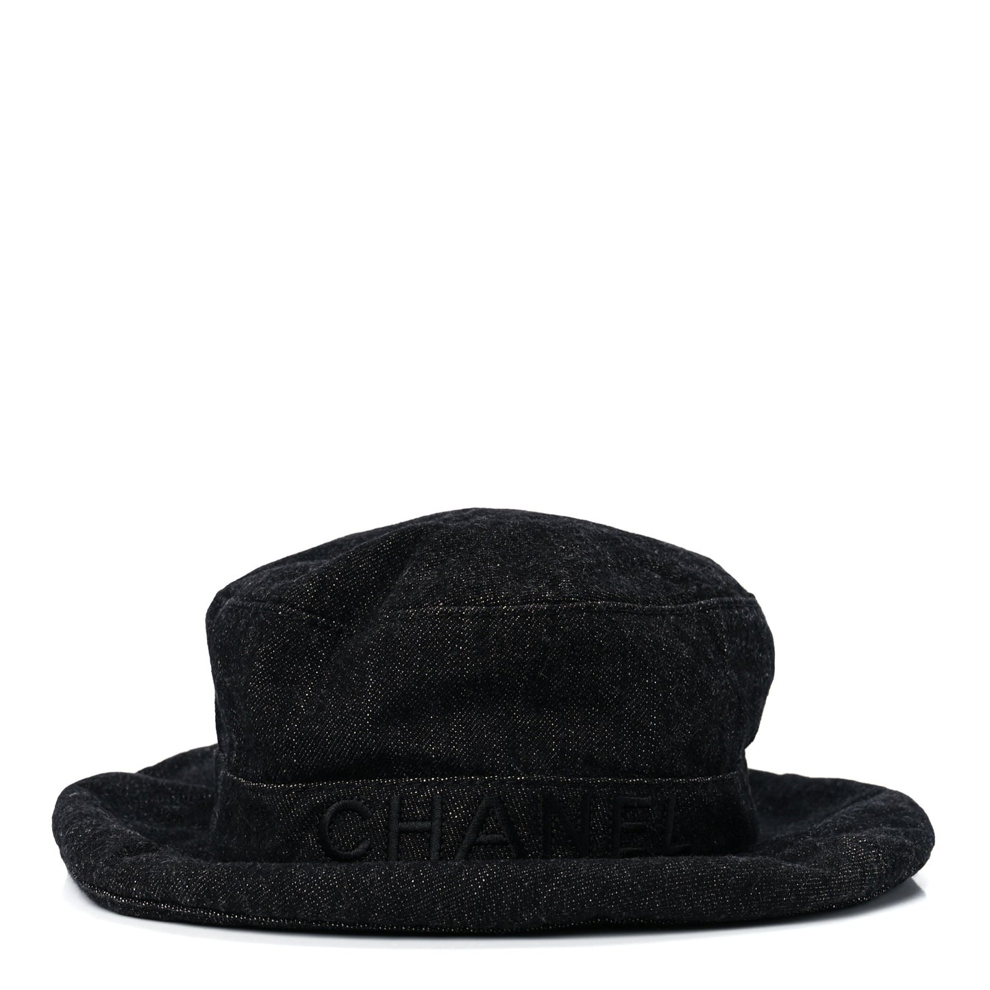 Denim Logo Bucket Hat S Black