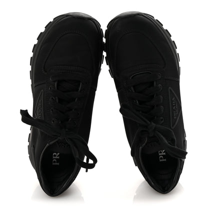 Prada Re-Nylon Gabardine Logo Sneakers 39.5 Black 2 of 7
