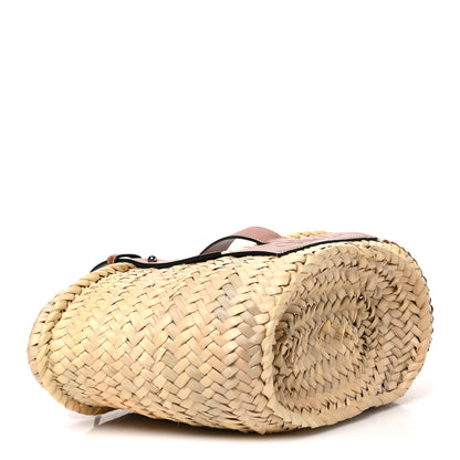 Loewe Raffia Small Basket Tote Bag Natural Tan 3 of 8