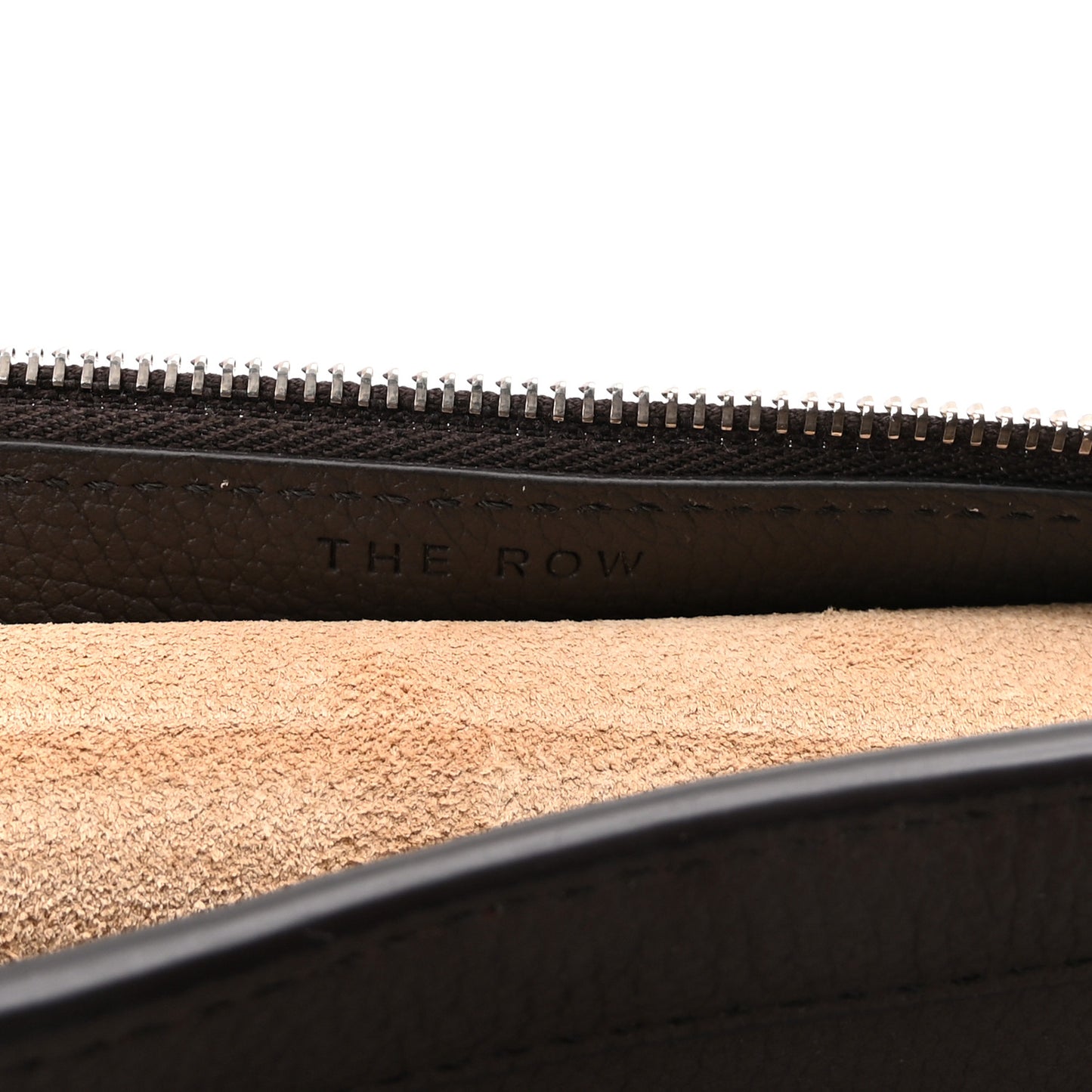 Grained Calfskin Large Slouchy Banana Bag Brunette