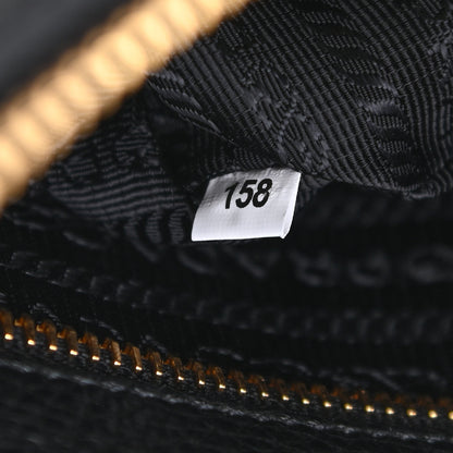 Prada Vitello Phenix Zippered Messenger Hobo Black 8 of 11
