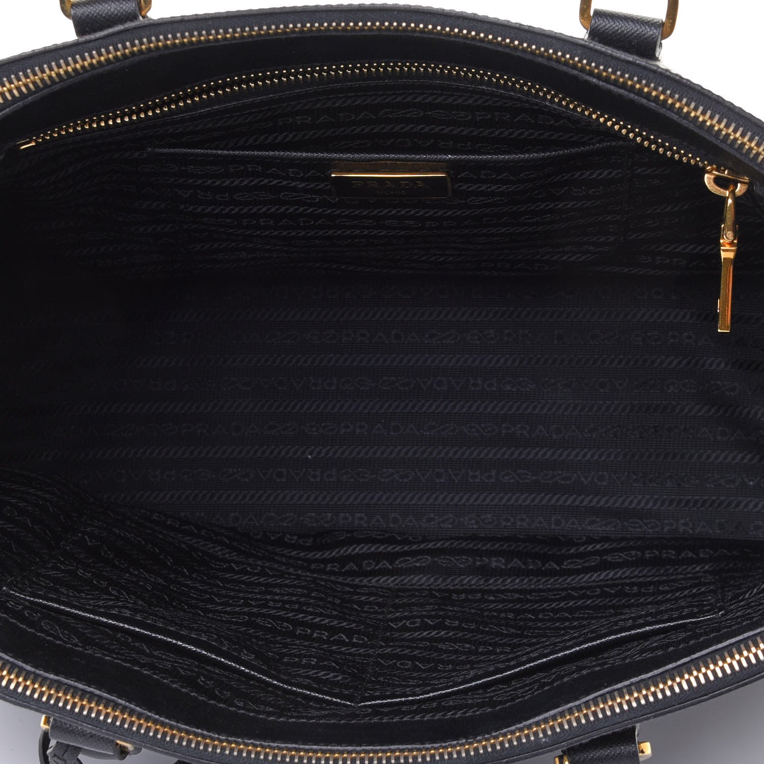Prada Saffiano Medium Galleria Double Zip Tote Black 4 of 4