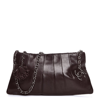 Chanel Lambskin Pleated Tassel Shoulder Bag Brown 1 of 7