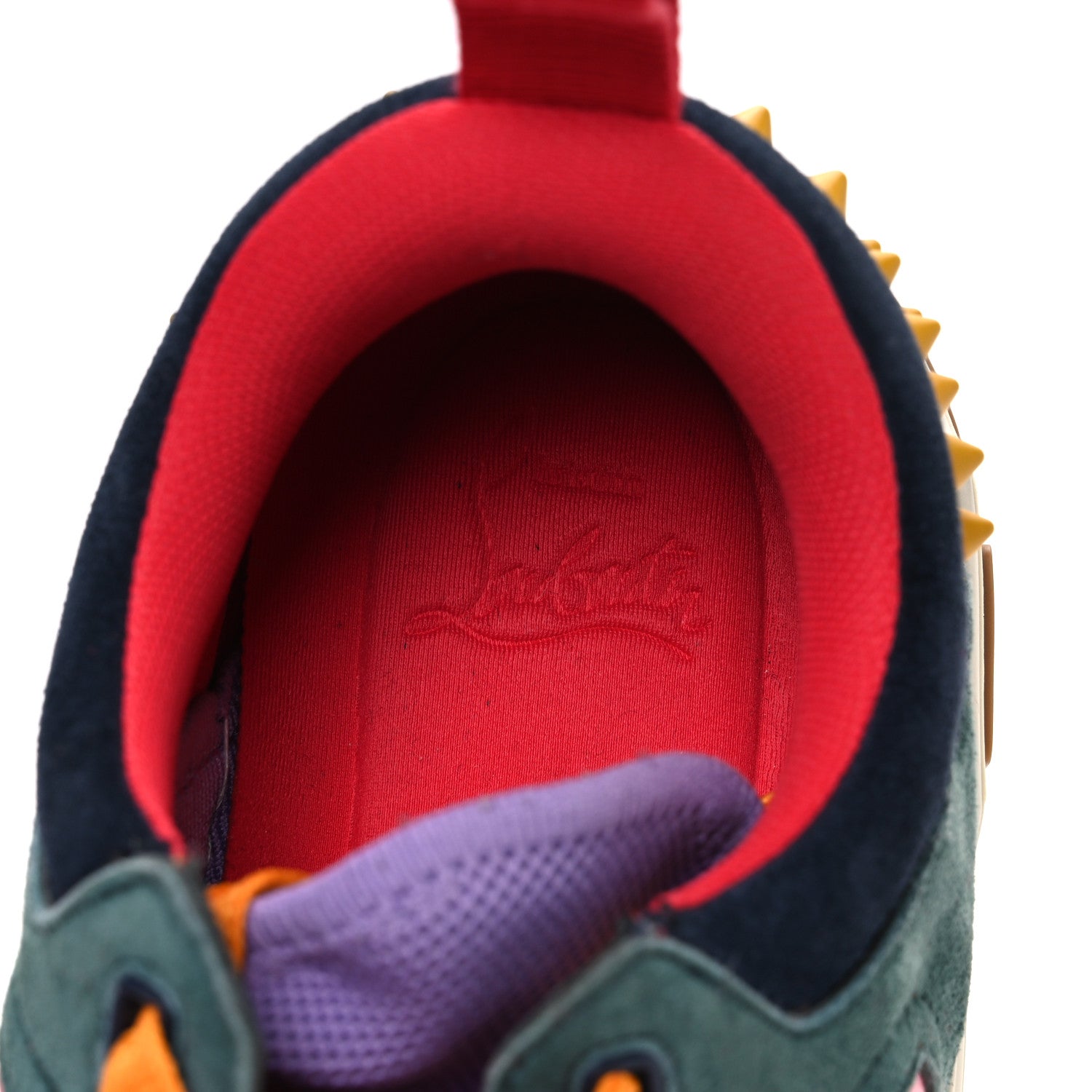 Christian Louboutin Calfskin Suede Spike Astroloubi Donna Low Top Sneakers 38 Multicolor 8 of 8