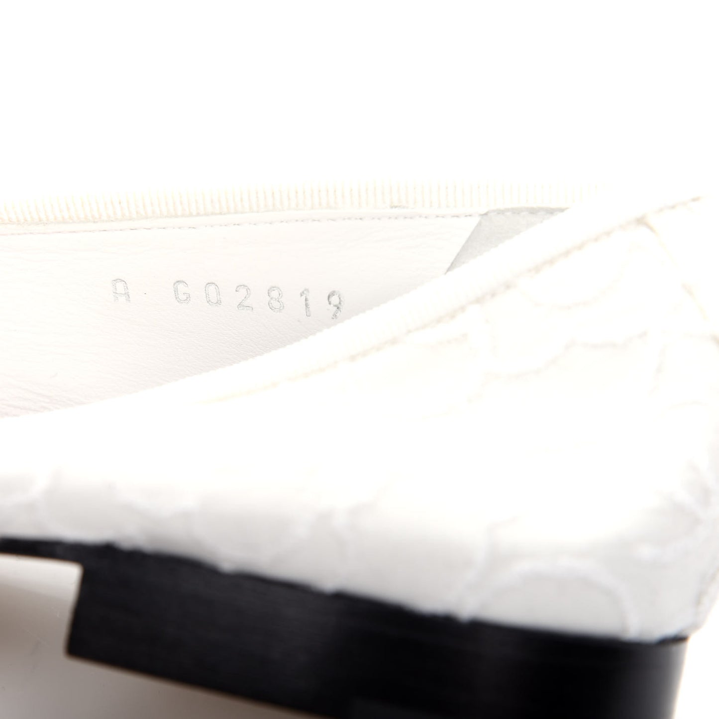 Fabric Camellia Embroidered Cap Toe Ballerina Flats 37 White Black