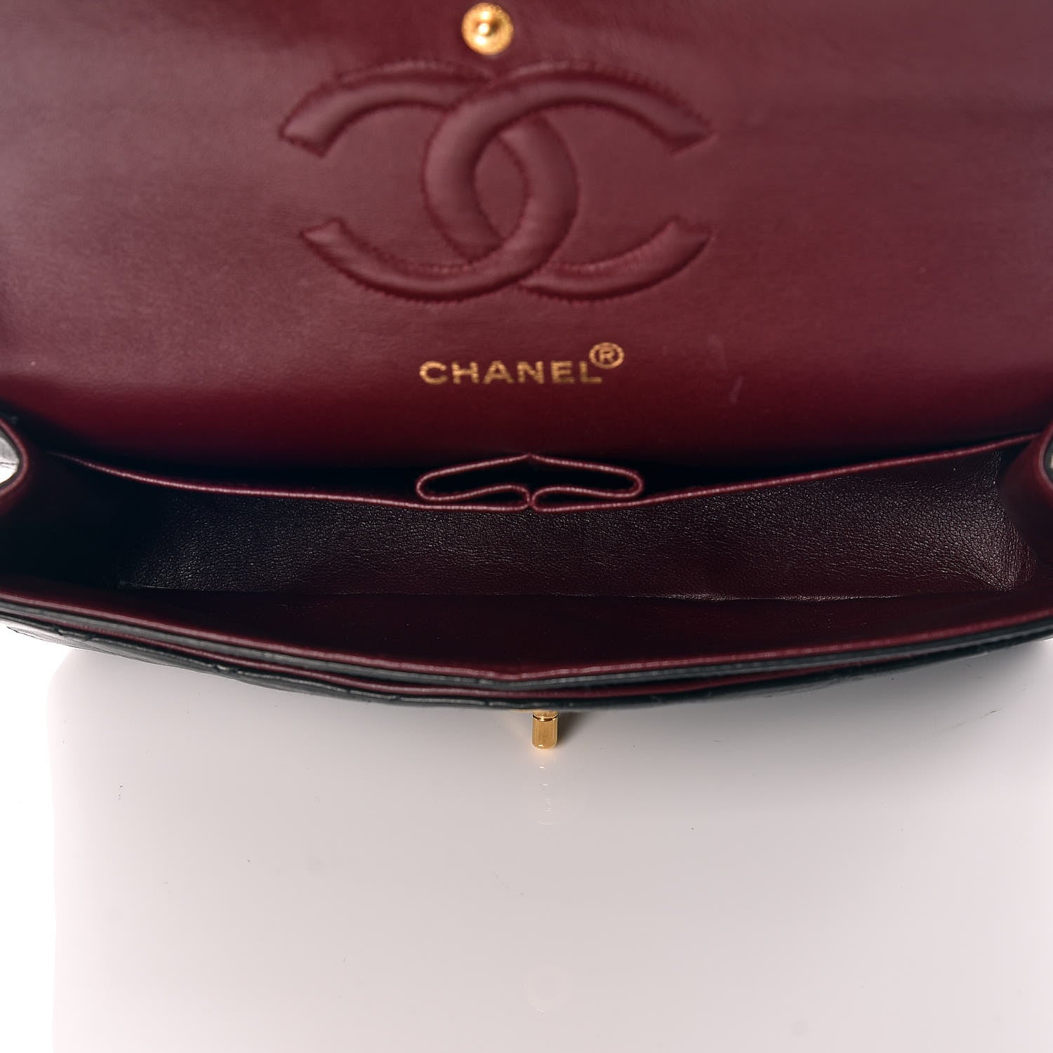 Chanel Lambskin Quilted Medium Double Flap Black 7 of 17