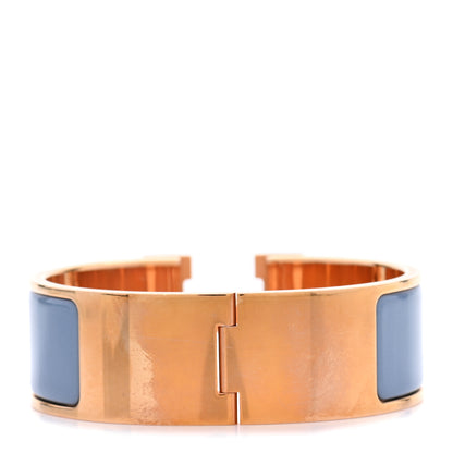 Hermes Enamel Clic Clac H Wide Bracelet PM Bleu Lin 3 of 4