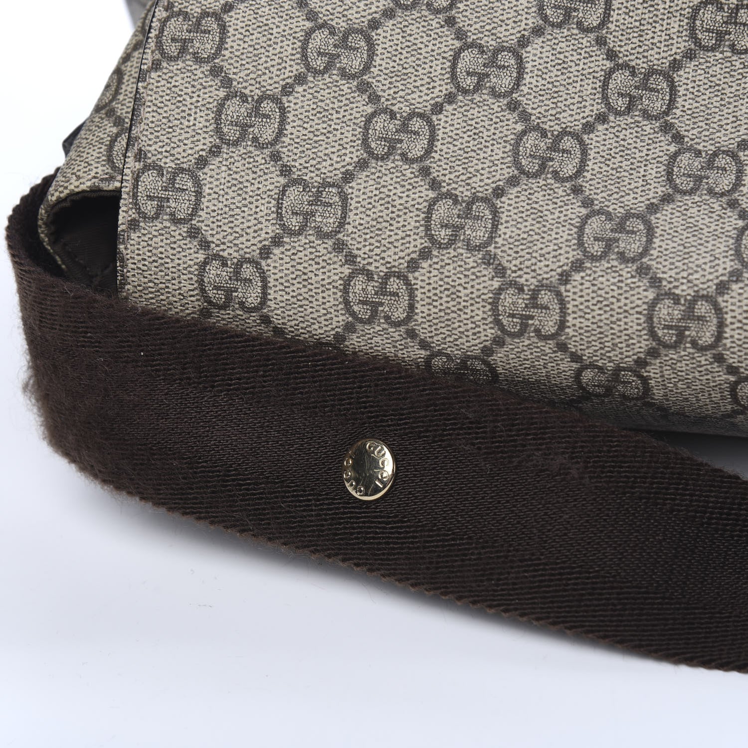 Gucci GG Plus Monogram Messenger Diaper Bag Dark Brown 7 of 12
