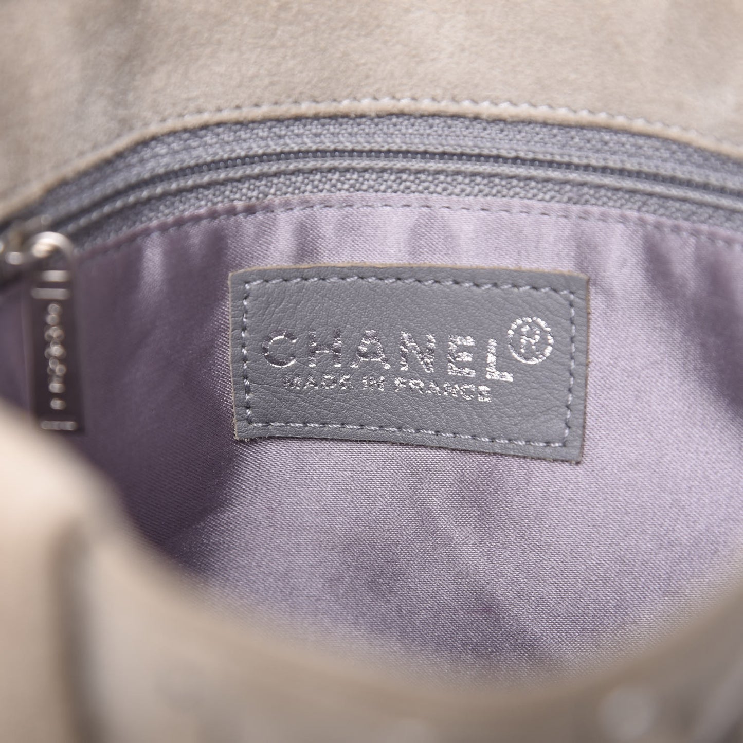 Suede Mini Fringe Tote Beige