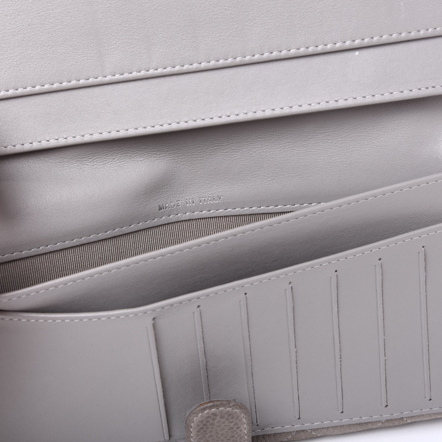 Chanel Iridescent Caviar Quilted Large Flap Wallet Grey 9 of 10